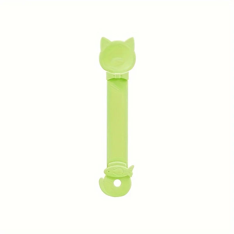 Easy-Squeeze Cat Treat Dispenser - Long Handle Lickable Wet Food Feeder for Cats, Durable Plastic Pet Snack Spoon, Cat Food.