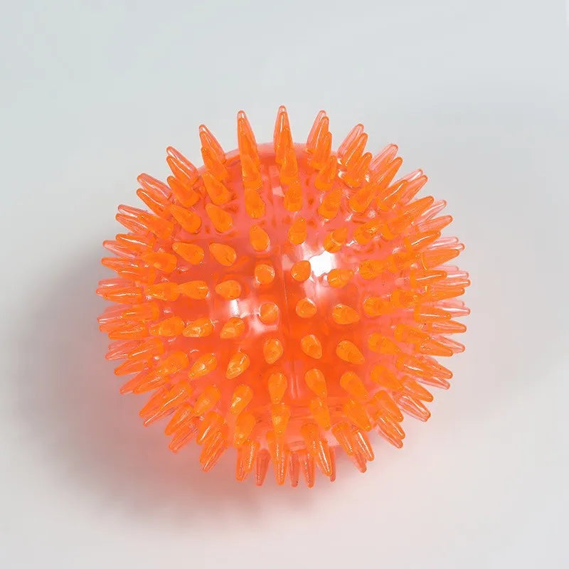 3 Pieces Durable Dog Toys: Squeaky Balls for Teeth Cleaning and Training - Safe and BPA Free for Small and Medium Dogs!