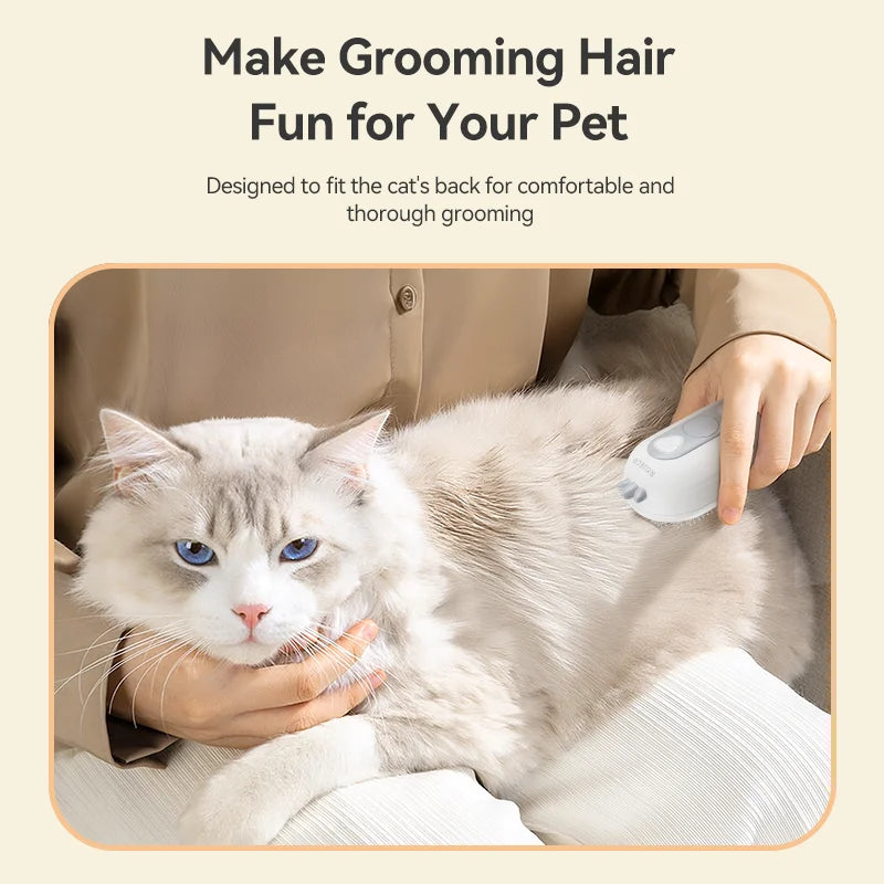 ROJECO Cat Steam Brush Pet Hair Comb Electric Sprayer Cat Hair Brushes for Massage Wireless Cat Dog Hair Brush Grooming Supplies
