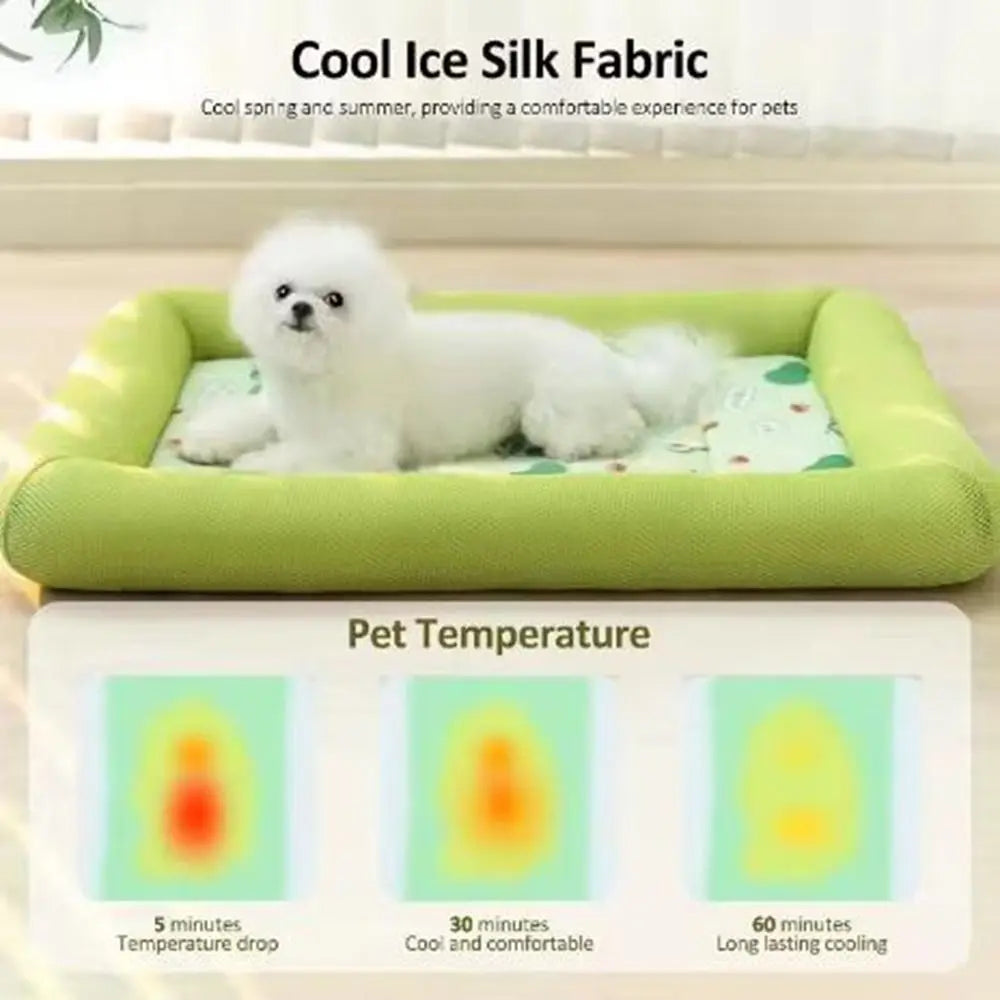 Zavero™ Cooling Pet Sleep Pad — Breathable Neck-Support Mat