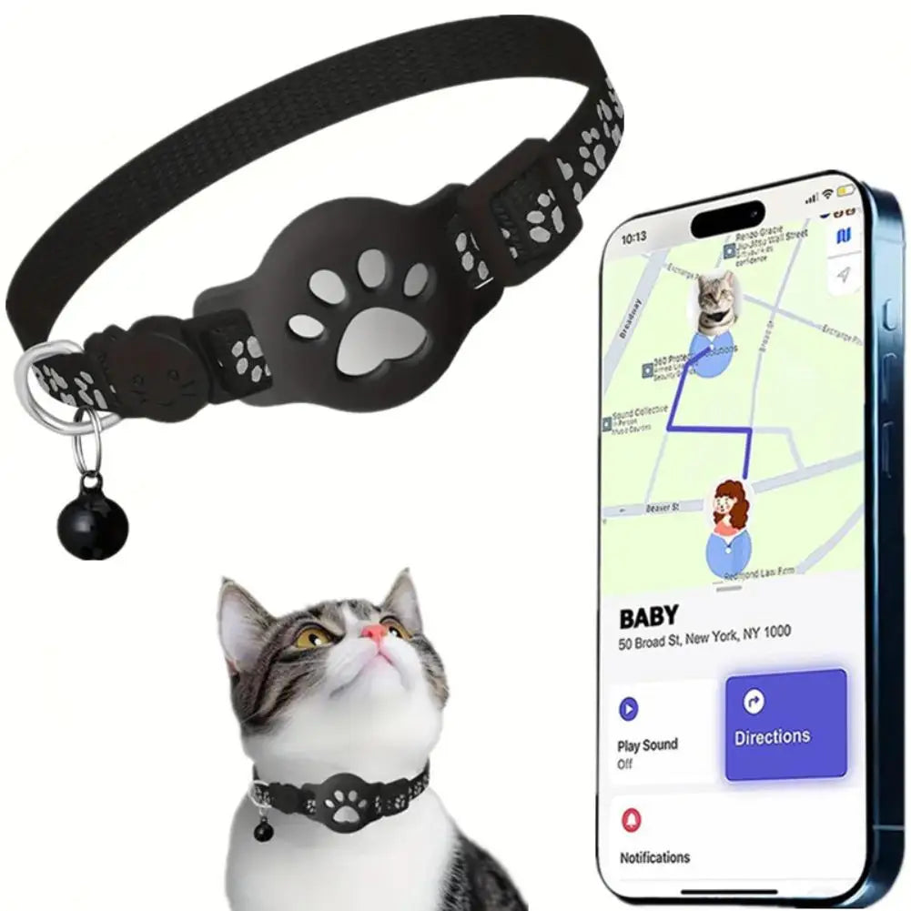 Accurate Positioning Night Reflective Adjustable Collar Pet Tracking GPS Positioning Collar Phone APP Lightweight Cat Tracker