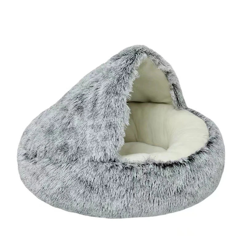 Zavero™ Cave Cat Nest — Plush Warm Sleeping Bed for Kittens