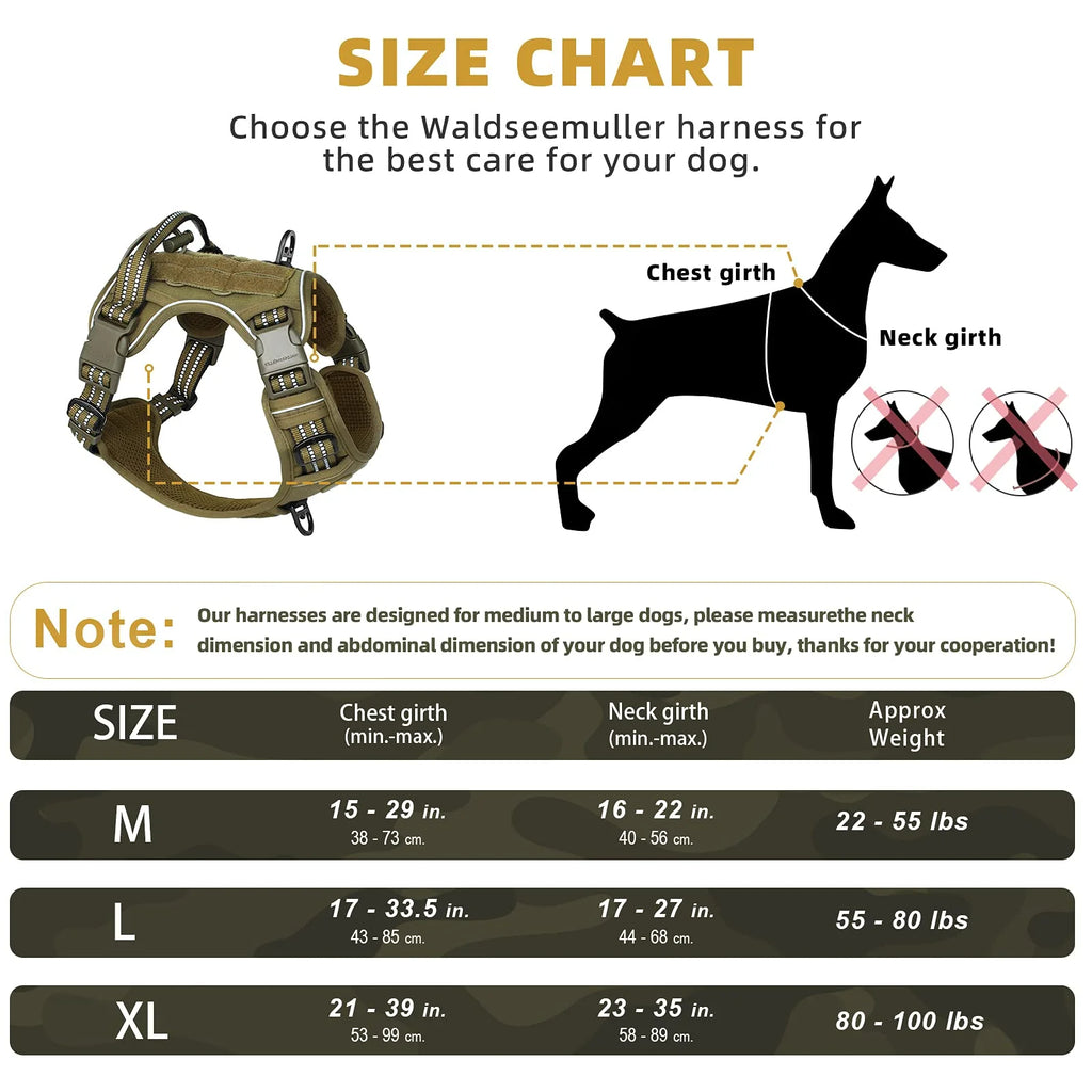 Zavero™ Tactical Dog Harness — Military-Grade Breathable Vest