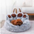 Zavero™ Fluffy Winter Pet Sofa — Cozy Blanket Bed for Dogs & Cats