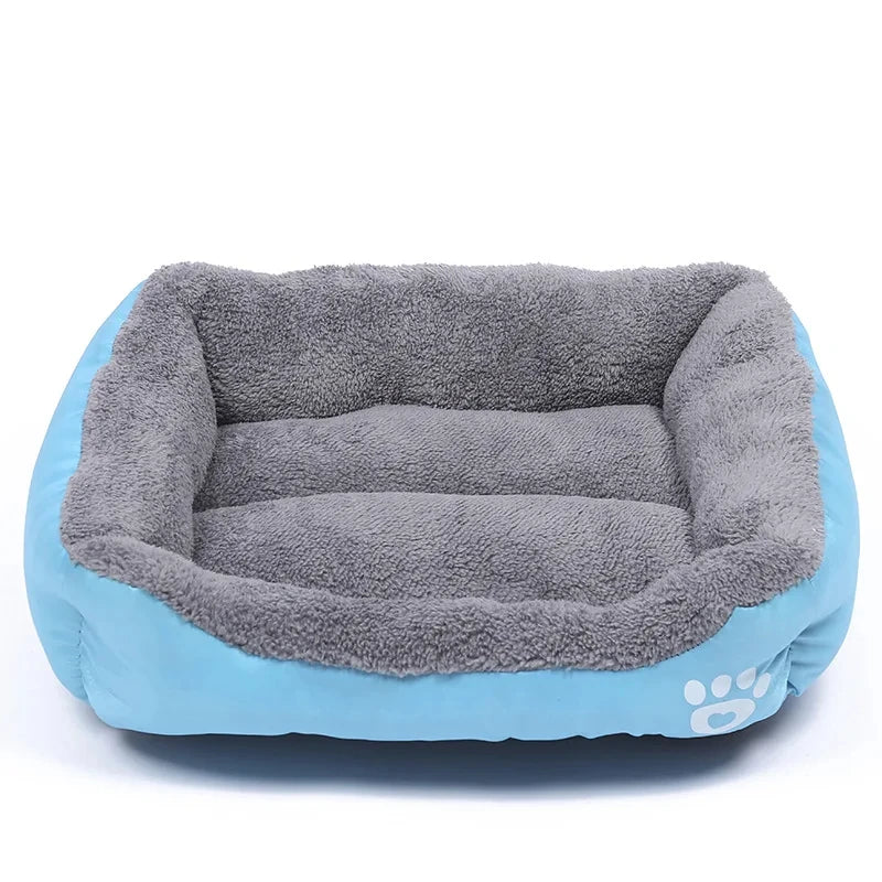 Zavero™ Soft Square Dog Sofa — Washable Warm Kennel Cushion