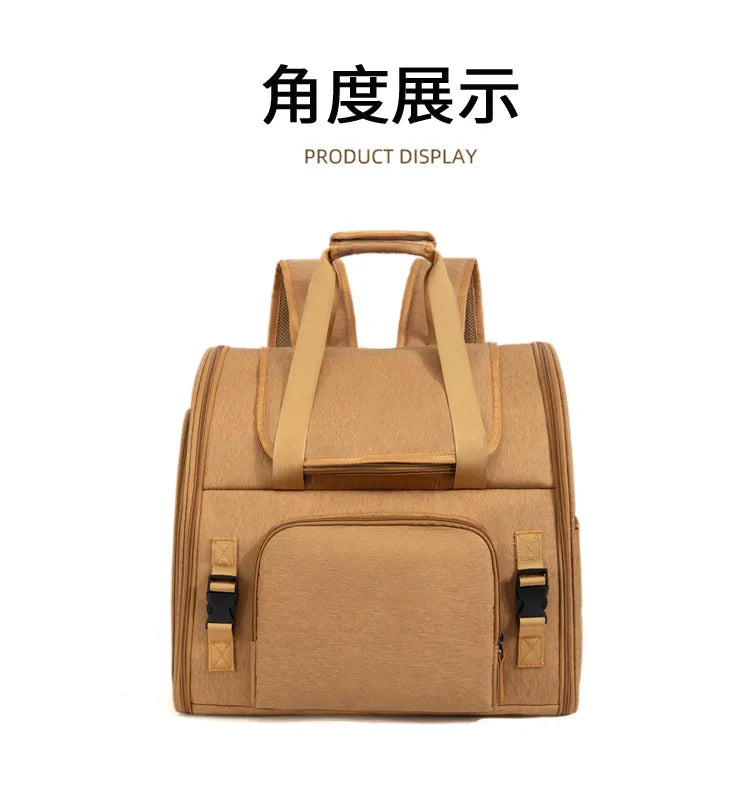 Portable Cat Backpack Expandable Large Capacity Pet Backpack Foldable